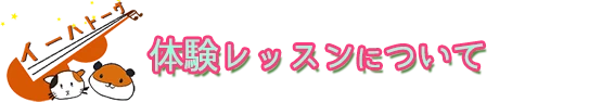体験レッスンについて